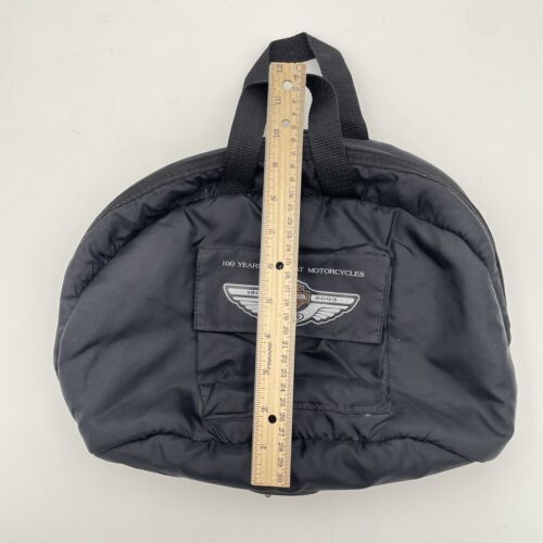Harley Davidson 100th Anniversary MOTORCYCLES Sherpa Lined Black Helmet Bag - Bild 4 von 10