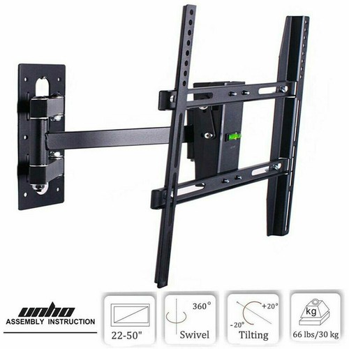 Full Motion Corner TV Wall Desk Mount Bracket Stand Plasma Flat Tilt Swivel 85" - Picture 16 of 57