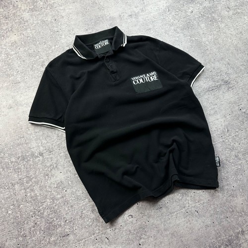 Versace jeans couture polo shirt black ≈M - Picture 2 of 13
