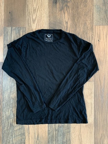 Brave Soul Men's Black Long Sleeve Crew Neck T-Shirt size Medium - Picture 2 of 3