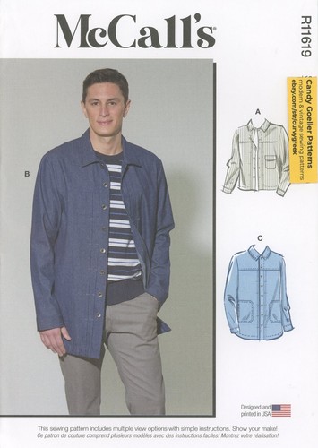 McCall's R11619 Button-Down Jacke mit Bündchenärmeln, Tasche Gr. 44-52 UC M8352 - Bild 1 von 4