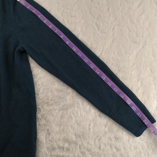 /artefact/ Pullover Sweater Men's Medium Dark Teal 1/4 Zip 100% Merino Wool - Picture 11 of 11