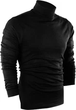 Turtleneck T-Shirt For Men Long Sleeves Tailored Comfort Fit Lot Utopia Wear