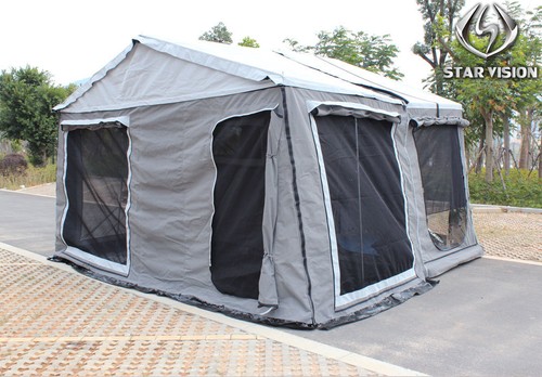 Extreme Off Road Hard Floor Camping Camper Trailer 7x5ft 4X4 4WD Caravan Silver - Picture 12 of 12