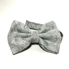 Mens Bow Tie Pre Tied Butterfly Gray Vintage New Old Stock Wedding Prom USA NOS