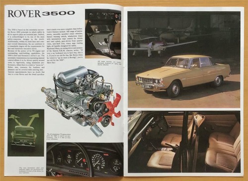 ROVER 3.5 LITRE SALOON & COUPE Car in Full Range Sales Brochure 1971 #796 - Picture 3 of 4