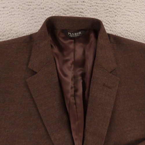 Tweed Jacket XL XLT Brown Narrow Herringbone 100% Wool Blazer Sport Coat 46L - Picture 2 of 14