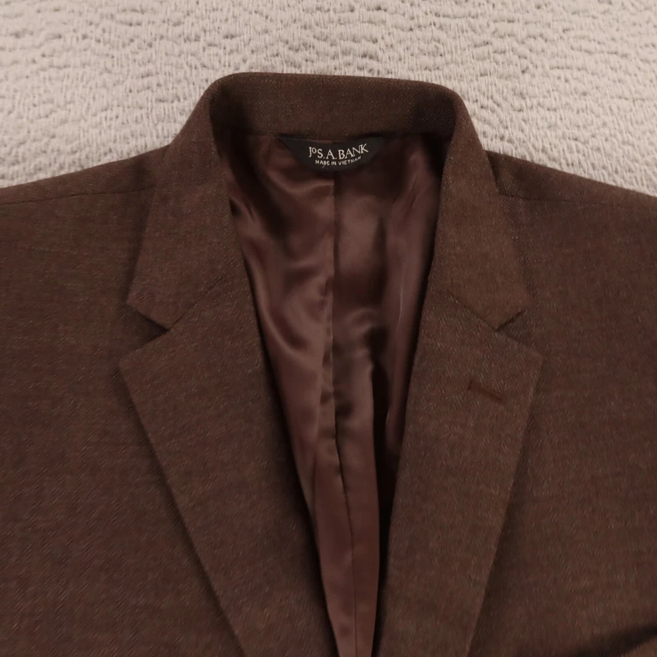 Chaqueta Tweed XL XLT Marrón Estrecho Espiga 100% Lana Blazer Abrigo Deportivo 46L Foto 2 de 4