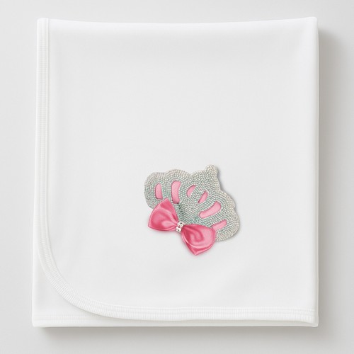 Newborn Baby Blankets Swaddle Personalised with Name Crown, Baby Girl And Boy - Picture 1 of 37