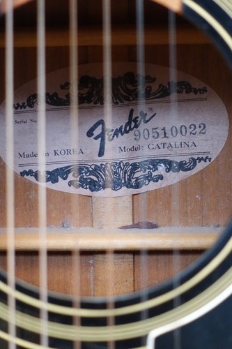 Gitarre Fender Akustikgitarre Catalina Schwarz mit Koffer - Bild 6 von 8