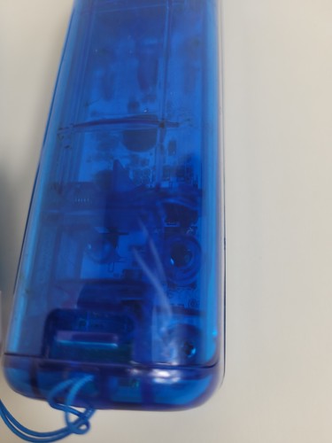 Nintendo Wii Controller Blue Transparent Remotes Tested & Working - Foto 8 di 9