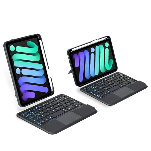 For iPad Mini 6 Tablet Case Protective Cover with Bluetooth Keyboard+Pen Holder - Picture 12 of 15