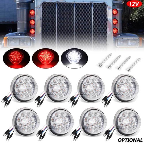 Marcador lateral LED luces de sandía indicador señal separación freno camión remolque - Imagen 2 de 16