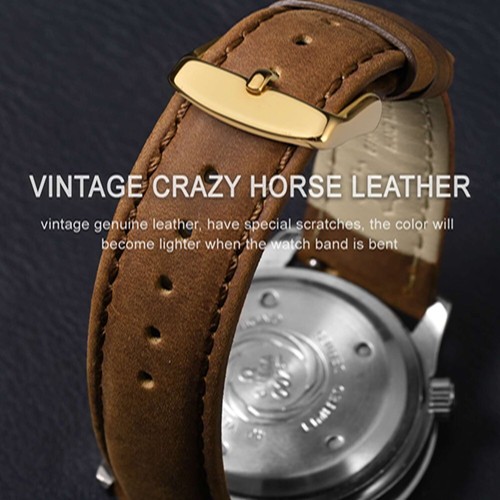 Annefit Crazy Horse Leder Uhrenband Schnellspanner Uhrenarmband 18 mm 20 mm 22 mm - Bild 59 von 184