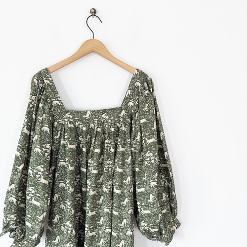 Batsheva x Laura Ashley Beamaris Dress Size 18 NEW Abercastle Print Green Floral - Picture 20 of 21