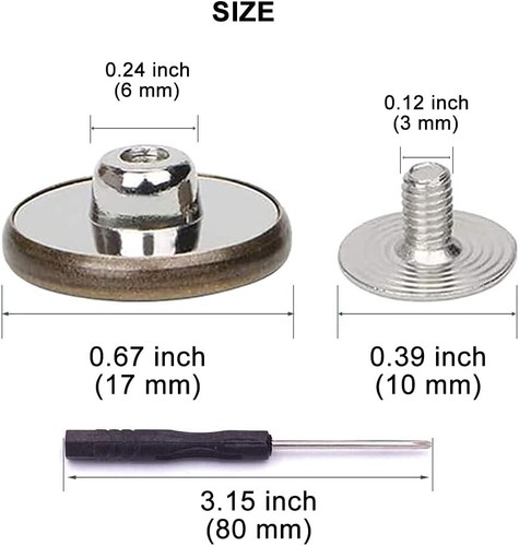 Jeans Knöpfe Ersatz, sofort ohne Nähen Knöpfe für Hosen mit Werkzeug, 17 mm - Bild 4 von 5