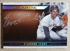 2019 Topps Diamond Icons Silver Ink Juan Marichal Auto /25 Giants Autograph