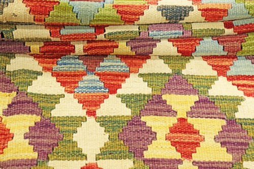 Kelim Afghan Hindukusch 243 x 188 cm Handgewebt Teppich Orientteppich Neu - Picture 7 of 8