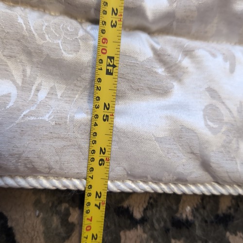Waterford Essex Court Pillow Sham Off White 42" x 27" Large Floral Damask Stripe - Picture 7 of 8