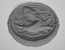 3d Model Stl File for CNC Router Laser and 3D Printer Shark Model