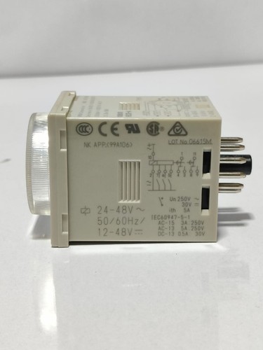 OMRON H3CR-A ELECTRONIC TIMER 1.2S-300H VOLTAGE 24-48VAC 12 TO 48VAC FAST SHIPPI - Picture 3 of 7