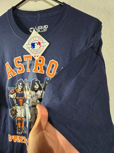 Liquid Blue Houston Astros KISS T-Shirt Herren Größe Large blau MLB T-Shirt neu mit Etikett - Bild 6 von 12
