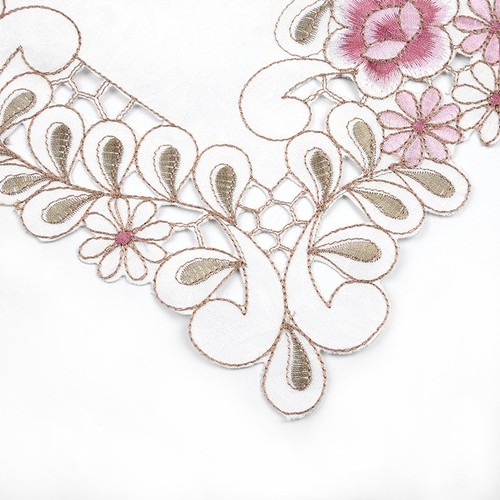 Runner Embroidered Floral Lace Translucent Gauze Table Cloth Hollow Design Good - Picture 3 of 30