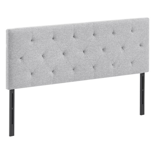 Uimoso Headboard for Full Size Bed with Adjustable Height Sponge & Fabric Grey - Picture 11 of 12