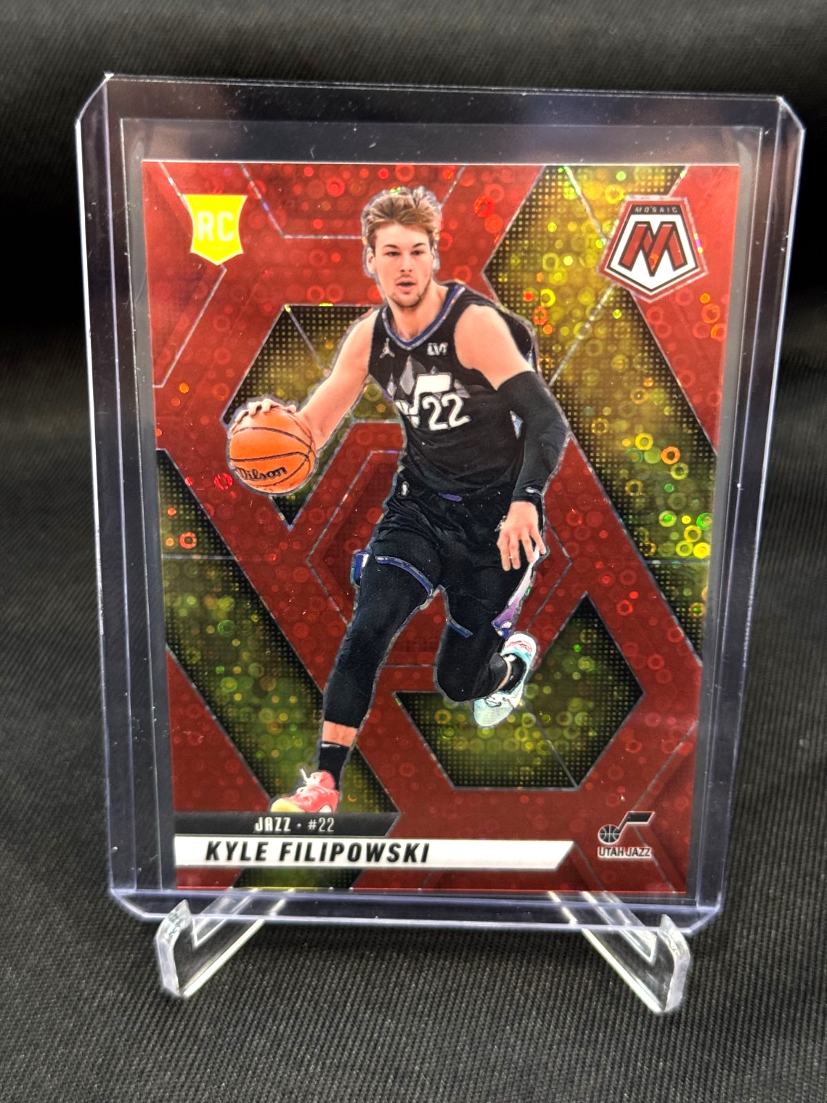 Kyle Filipowski 2024-25 Panini Mosaic #6/99 Red Disco Rookie RC Jazz #231