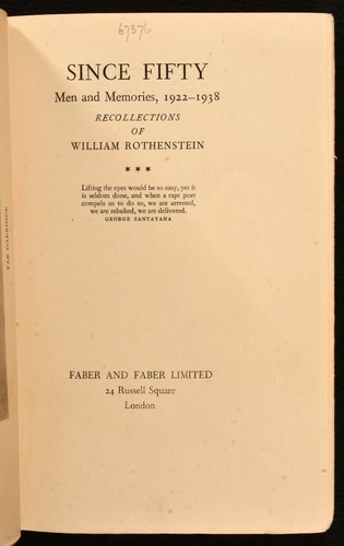 1931-1939 3bände Männer und Erinnerungen: Erinnerungen an William Rothenstein gemischte E... - Bild 9 von 12