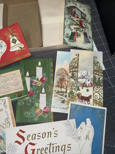 22 Vintage unused Christmas greeting cards and envelopes - Picture 5 of 6
