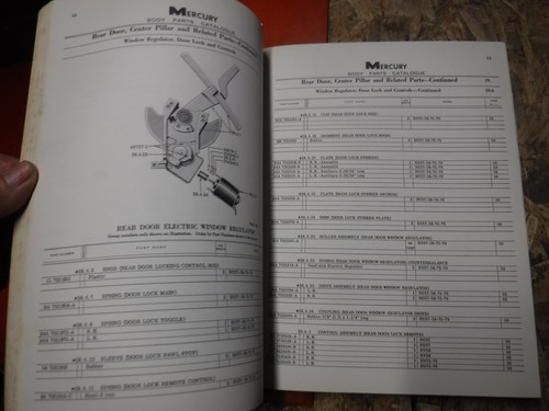 1956 MERCURY PASSENGER CAR ORIGINAL FACTORY BODY PARTS CATALOGUE MANUAL - Picture 4 of 6