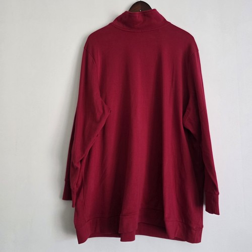 Suéter Pullover Acolchado Rojo Cremallera 26/28 Cuarto Mujer Dentro 2X Torso Largo - Imagen 2 de 9