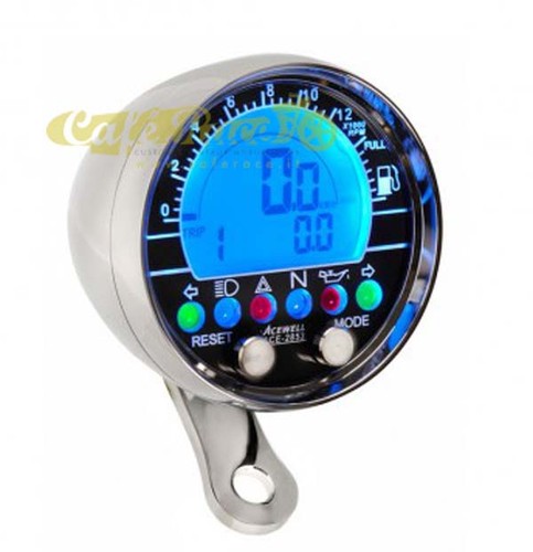 Strumento contachilometri/contagiri alluminio Acewell custom cafe racer - Imagen 1 de 2