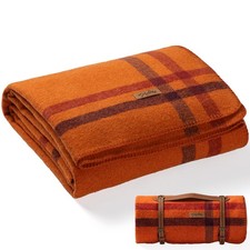 100 Wool Blanket, 62" x 86", Warm, Thick, Washable, Military Wool Blanket, Grea