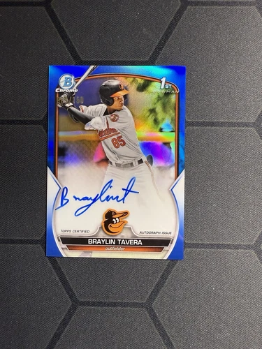 Braylin Tavera 2023 Bowman Chrome Blue Refractor Auto /150