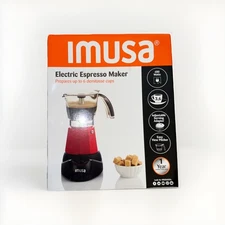 IMUSA Electric Espresso Maker - 3-6 Cup Capacity - Black