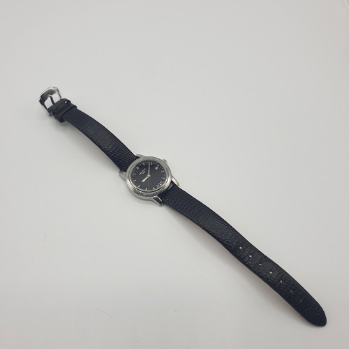 Montre Bracelet Certina Quartz- vintage 90s Cadran Noir Élégant–DATE–Suiss Made - Foto 11 di 21