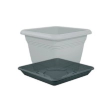 Geli Nora Untersetzer Größe 6 anthrazit Pflanzschale Kunststoff viereckig