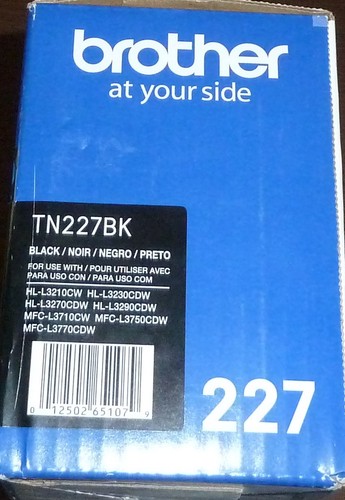 Brother TN227BK Black Toner Genuine Unopened Package High Yield Cartridge - 第 4/5 張圖片