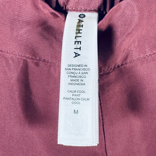 Athleta Calm Cool Wide Leg Hose M Mauve Lounge Bequem Stretch Reisehose - Bild 3 von 10