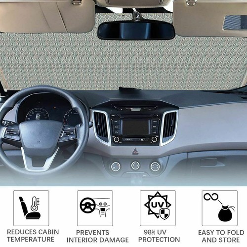 Car Front Retractable Windshield Sun Shade Visor SUV Window Folding Block Cover - Bild 5 von 12