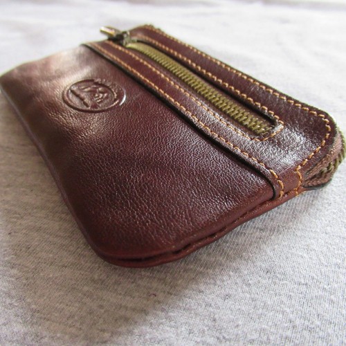 Tony Perotti Itálico Llavero de Cuero para Hombres Marrón Bolsa con Cremallera Hecha en Italia - Imagen 3 de 11