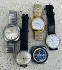 5 X GENTS VINTAGE WRISTWATCHES - RUNNING BUT FOR RESTORATION…