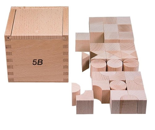 Holzspielzeug Gabe 5B Fröbelspiel nach Goldammer 36 Würdel 25mm LxBxH 96x96x90mm - Picture 1 of 1