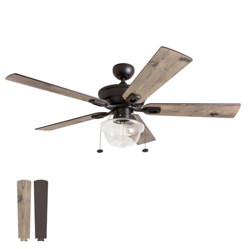 Abner Modern Farmhouse 52 Inch Ceiling Fan with Light Outdoor Fan/Indoor Tri-... - Picture 1 of 9