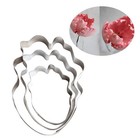 3 stücke Fräser Set Kuchen Fondant Zuckerguss Tulpe Blütenblatt Edelstahl
