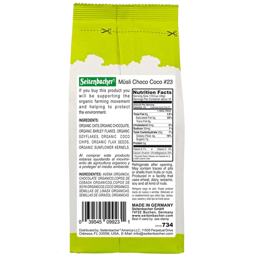 Cereal Natural Muesli Choco Coco Orgánico, 16 Onzas - Imagen 2 de 12