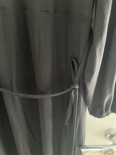 Marks And Spencer Black Longsleeve Stretch Midi Dress Size 24p NEW With Tags - Picture 4 of 10