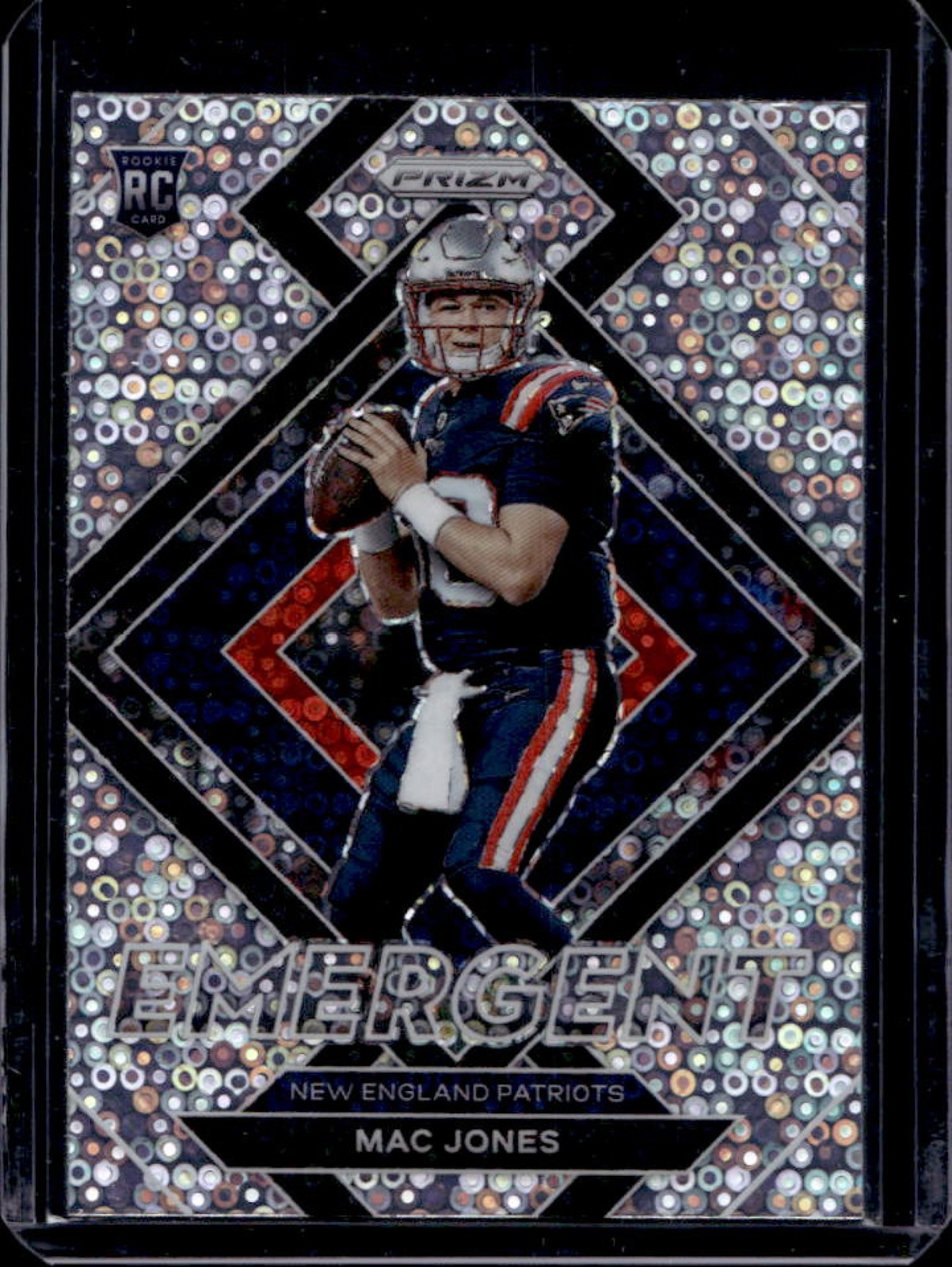 2021 Prizm Mac Jones Emergent RC Prizms No Huddle Rookie #E-6 Patriots